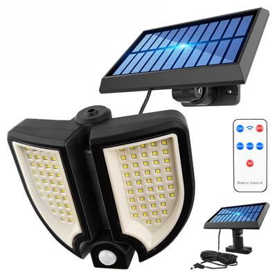 Luminária de parede solar dividida, luz de jardim LED, iluminação de rua solar de indução à prova d'água para áreas externas