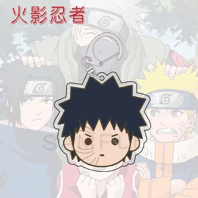 Anime Naruto Acrylic Keychain Accessaries Uzumaki Naruto Cartoon Keyring