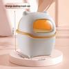Cute Mini Desktop Trash Can with Lid for Home and Office