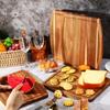 10 Pack Acacia Wood Cutting Boards for Laser Engraving, Wooden Dinner Plates with Groove, Chopping and Charcuterie Boards