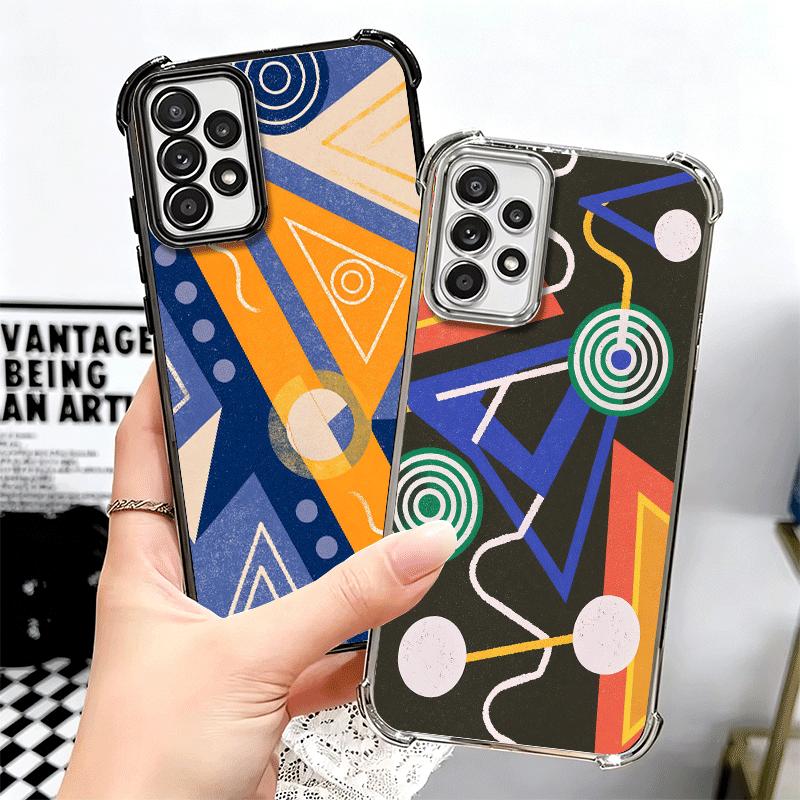 Abstract Geometry PopArt Desgin Soft Phone Case For Samsung A17 A27 A07 A37 A57 A16 A56 A15 A55 A14 A54 A13 A53 A26 A36 A25 A35