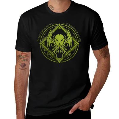 Cthulhu Lovecraft Chant Design TShirt Work Comfort TShirt for Unisex
