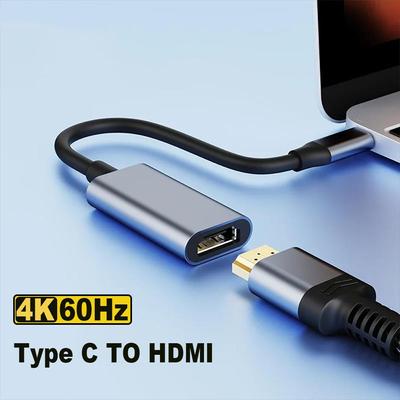 4K60Hz/30Hz  Type C To HDMI-compatible Cable USB C To HD-MI Video Cable USB 3.1 HDMI Cable Adapter for MacBook Laptop