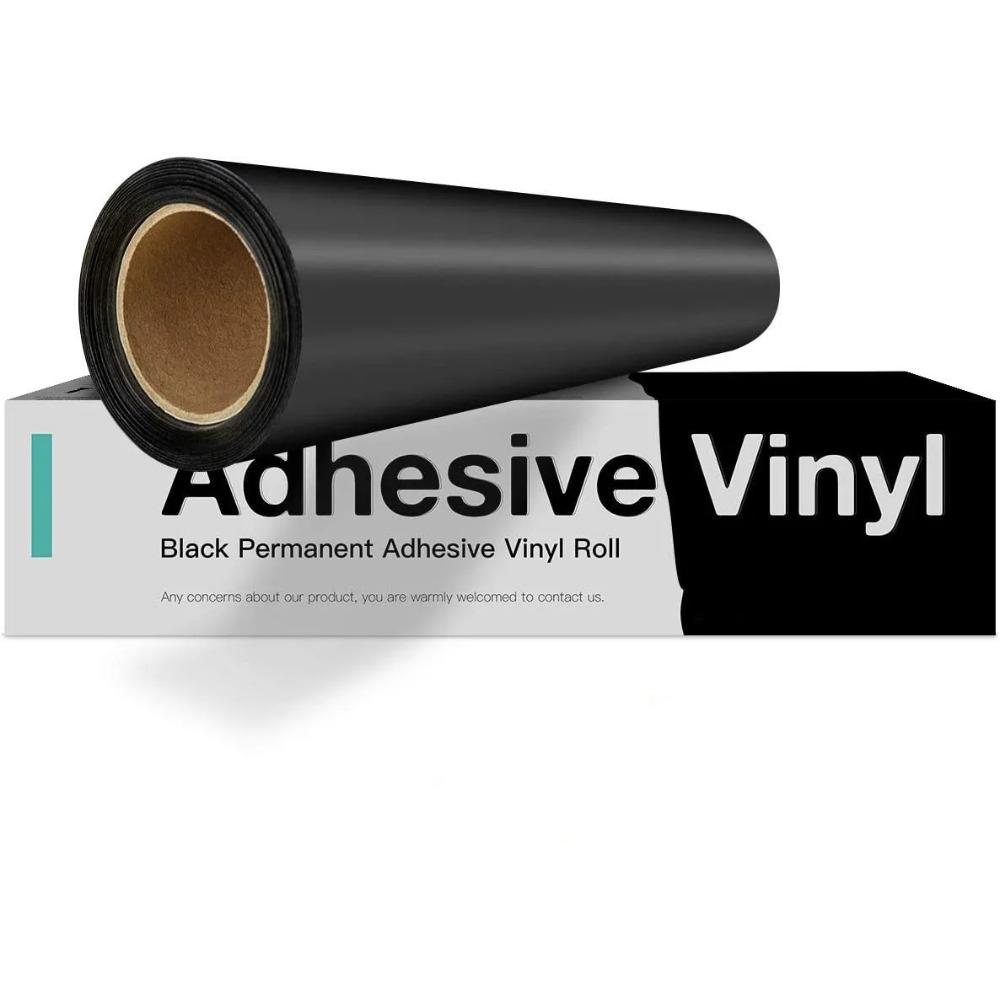 

HTVRONT 12 X30 футов/30x900 см глянцевый перманентный клейкий виниловый рулон для Cricut Craft Cutter DIY Cup Glass Phone Case Decor Stickers 12inX30ft(30X900cm) матовый черный