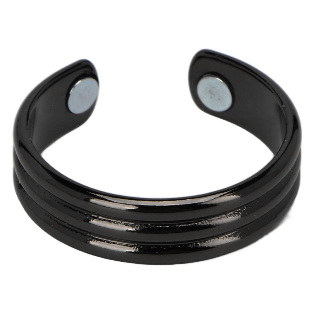 Men Women Adjustable Magnetic Ring Black Metal Stylish Fatigue Joint Soreness Relief Ring Jewlery
