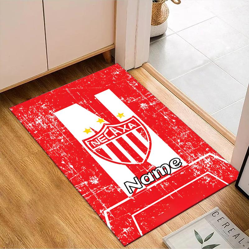 Custom Name Necaxa Football Design Rug Game Carpet, Floor Mat for Bedroom Living Room Entryway Rug, Home Decor Idea Gift for Christmas Birthday