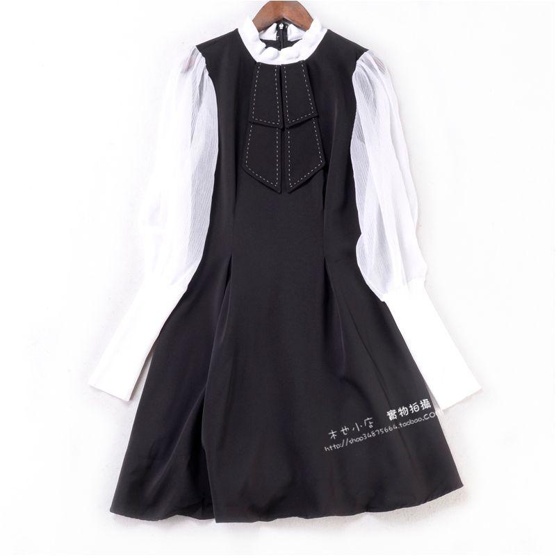 

Ruffled Slim Looking Waist Puff Sleeve Cute Dress White XS