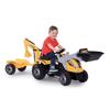 Tracteur Builder Max Pelleteuse et Remorque Jaune - Smoby - Pour Enfant - Made in France