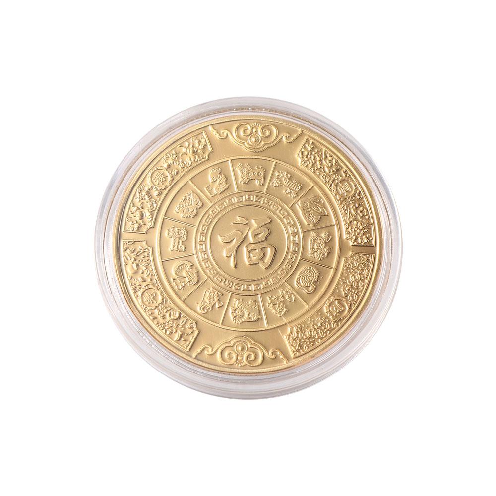 Rabbit Mascot for Wealth and Luck Twelve Zodiac Commemorative Coin Collectible Rabbit Coin Souvenir