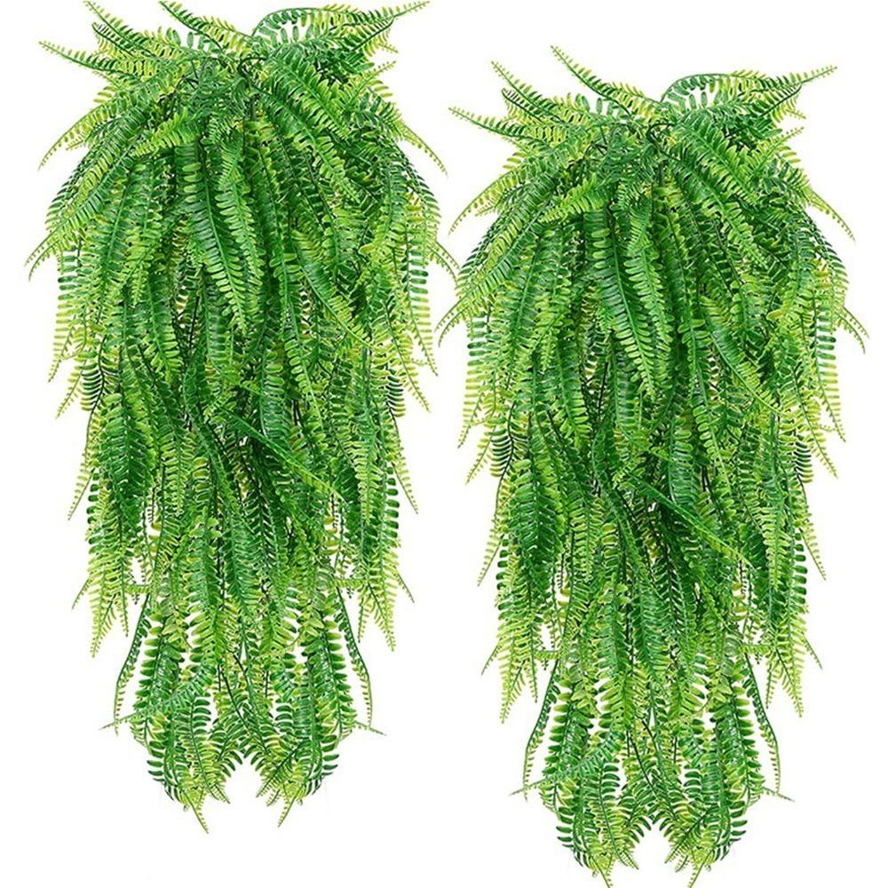 2pcs Green Artificial Green Foliage 31.50in Indoor Outdoor Greenery Artificial Leaf Decor  Hotel