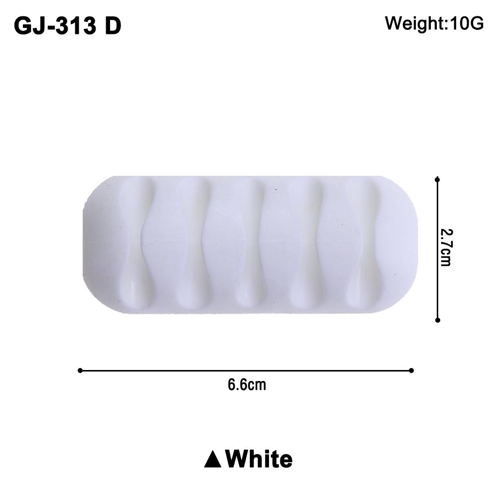 1PC 10G 7 Colour Silicone Wire Charger Lead Fixing Clips SUSB Cable Organizer Winder Desktop Tidy Holder for Mouse Headphone