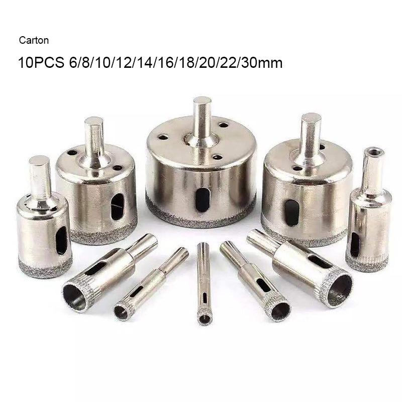 1 Set 10pcs 6mm Diamond Coated Core Hole Saw Drill Bit Glass Tile Ceramic Marble 1 Set 10pcs 6mm Diamond Coated Core Hole Saw Drill Bit Glass Tile Ceramic Marble