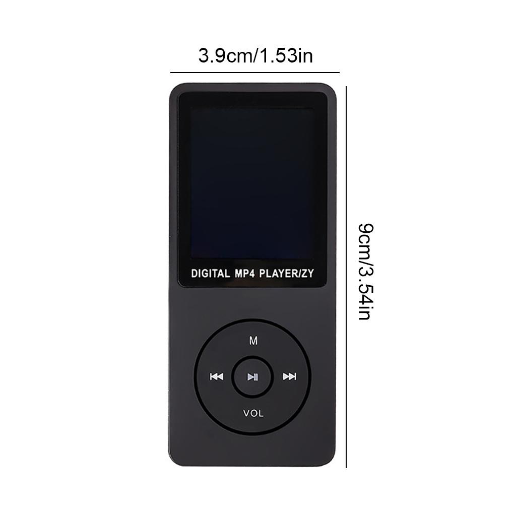 Audio Player Large Screen MP4 Language Selection Music Players Black