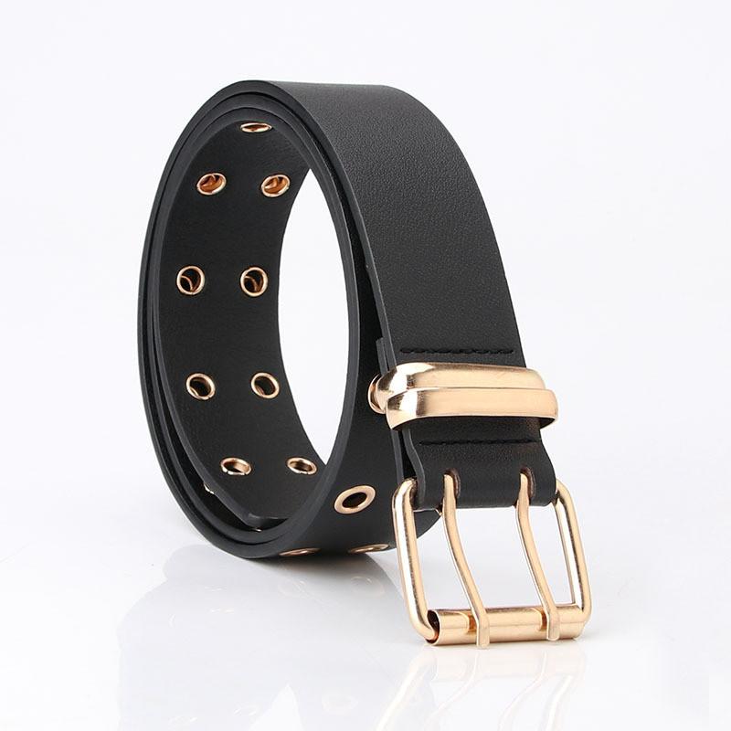 Streetwear Style Large Width Leather Belt With Iron Buckle For Party And Daily Use