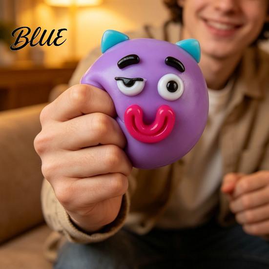 Anti-stress Toy 1/2/5Pcs Dog Face Squeeze Toy Moldable Slow Rise Cartoon Expression Stress Anxiety Relief Ball Relaxing Relieving Fidget for