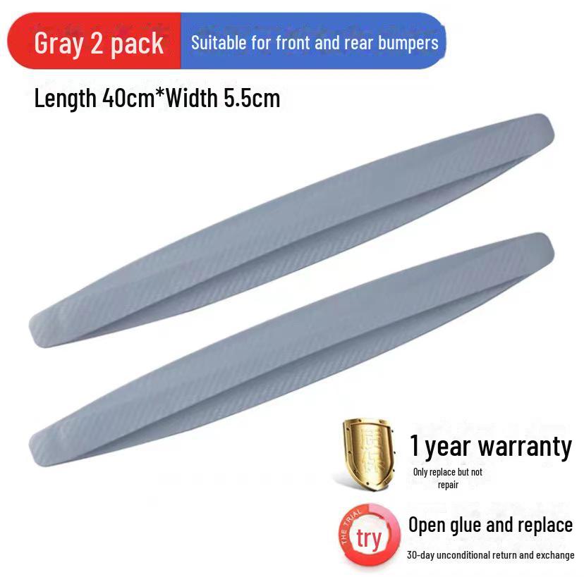 Front and Rear Bumper Carbon Fiber Anti-Scratch Protection Strips