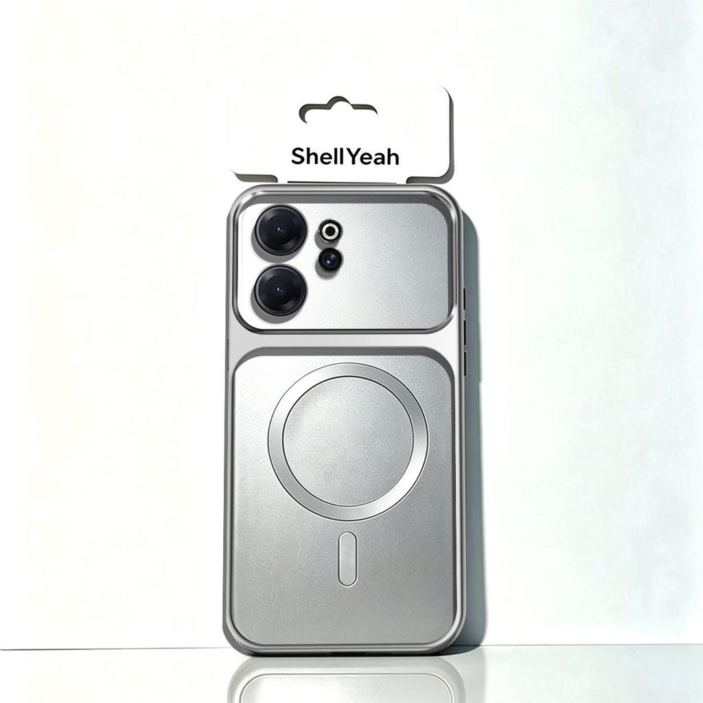 Casing for Vivo V70 Magnetic Metallic Big Window Case