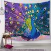 Peacock Tapestry Animal Feathers Vibrant Colors Birds Tapestry Summer Garden Wall Hanging Art for Bedroom Living Room Dorm Decor