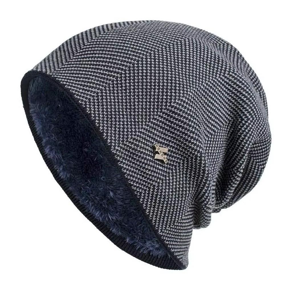 Simple Style Knitted Beanie Unisex Ski Beanie Hats Simple Thick Knitted Hat  Outdoor Sports