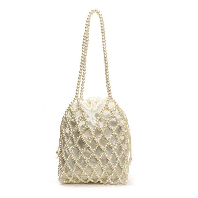 Damen-Einschultertasche Fertigprodukt - Handgewebte Handtasche mit Kettenriemen - Damen-Tasche