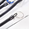 Stainless Steel Fishing Hook Disgorger Fish Hook Remover Coil Springs Snap Hook Holder Retractable Coil Cord Holder