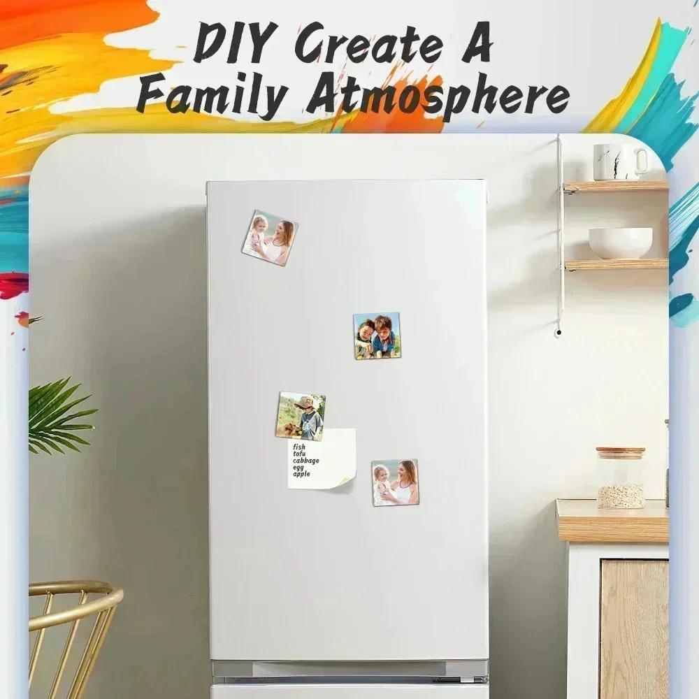 2x2" (Máquina+Cortador+100 Ímãs)Ou(Material de 1000 Ímãs) Kit DIY Personalizado com Foto Ímã de Geladeira Máquina de Fazer Botões Geladeira