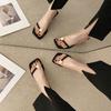 Fashion Light Luxury Cool Slippers Go Out In the Summer of 2025, High-end Kitten with High Heels Temperament, Evening Breeze