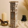 Incense Burner Smoke Tower White Washed