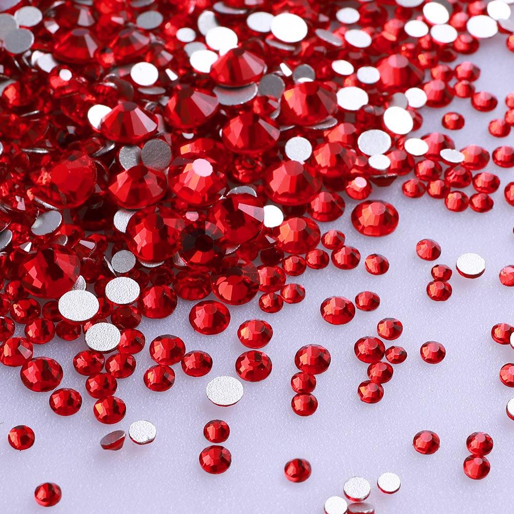 Rhinestones Multi Sizes Colorful Non Hotfix Rhinestone Flat Back Nail Rhinestones for DIY Crafts