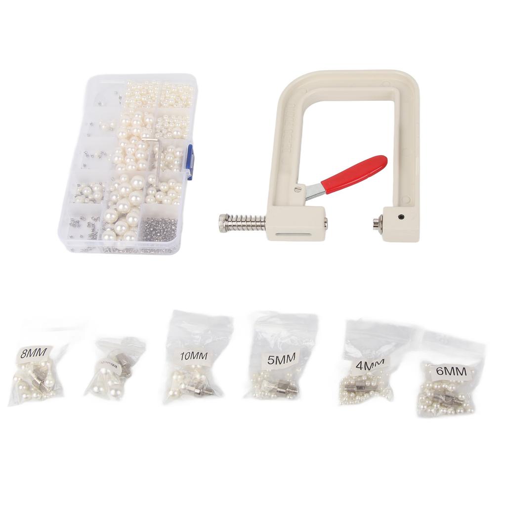 Pearl Setting Machine Kit with Hand Press Machine Pearls Accurate Positioning Manual Pearl Setting Machine for DIY
