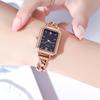 Luxury Rhinestone Denim Belt Women'S Niche Temperament Steel Belt Square Quartz Waterproof Watch