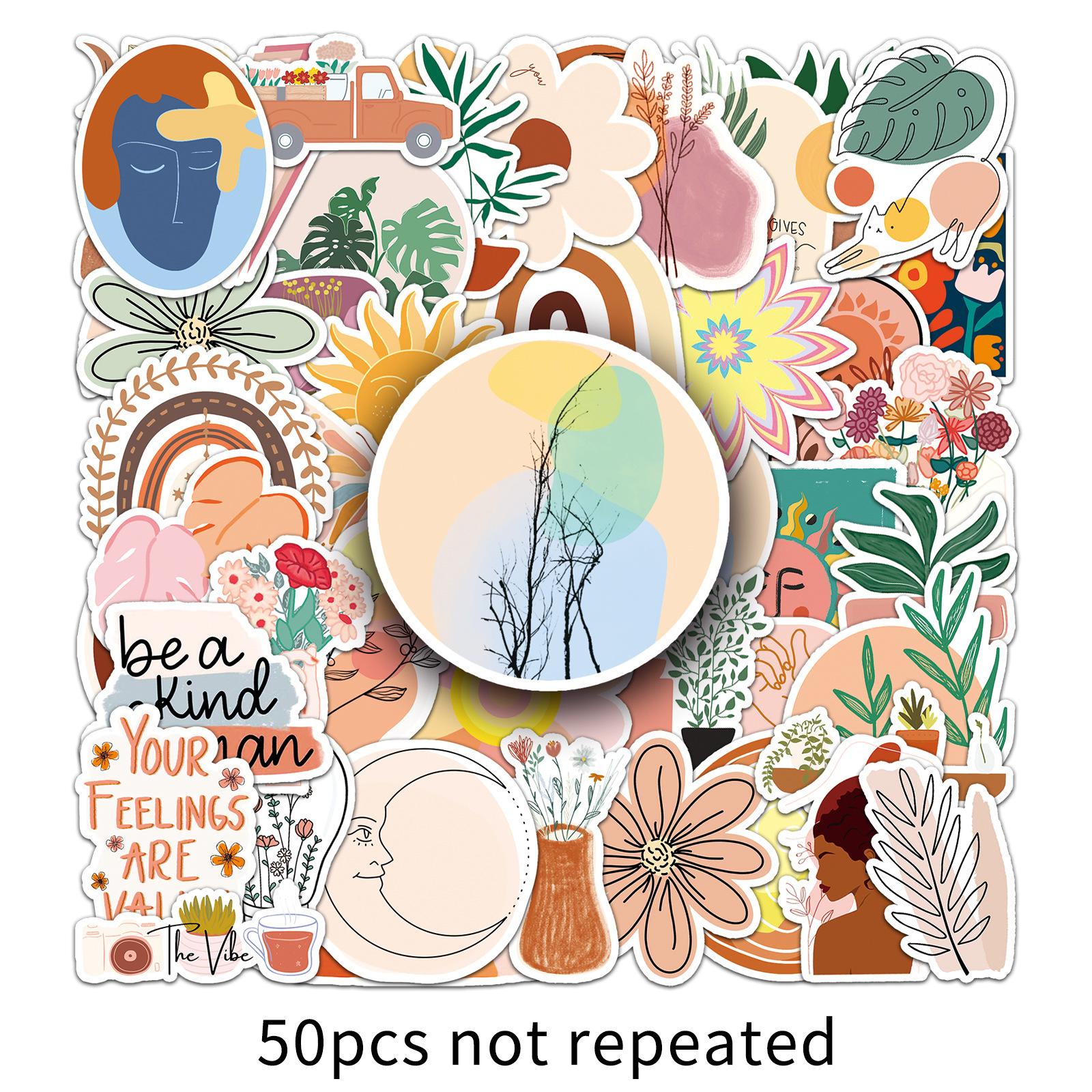 

50 Bohemian Personalized Graffiti Small Fresh Nordic Style DIY Skateboard Suitcase Stickers Waterproof