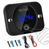 Battery Voltage Gauge, DC Volt Meter 12 Volt 24 Volt, LED Digital Display Voltage Meter, Waterproof Voltmeter with Touch Switch for Car RV