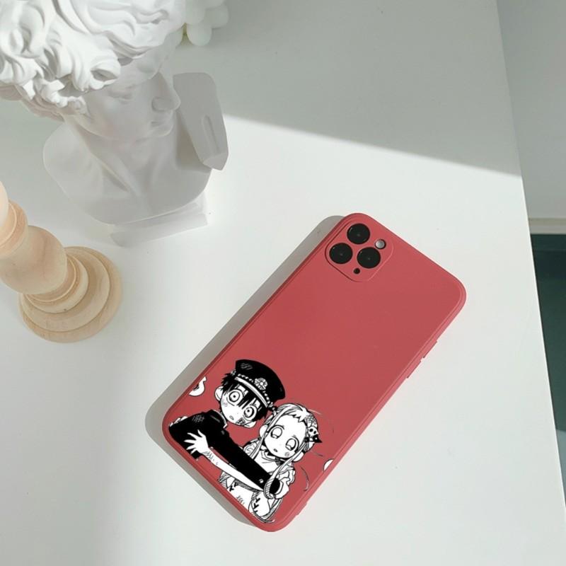 Cute H-HaNako Kun Phone Case For IPhone 11 12 13 Pro Max X XR XS Max 6 6S 7 8 Plus SE 2022 Liquid Square Color Phone Cover