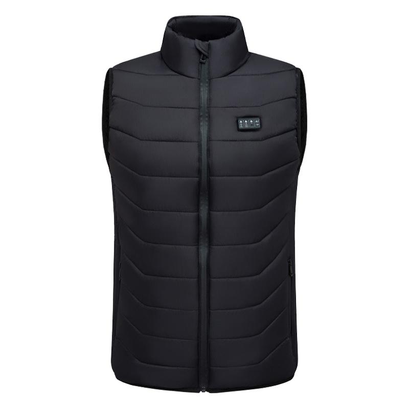 New Loose Casual Stand Up Collar Winter 28 Zone Intelligent Heating Vest Men'S Women'S Warm Electric Clip Coat (No Power Bank)