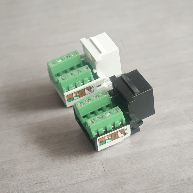 1/2Pcs Rj45 Panel Installation Module Shielded Solder-Free Network Cable Extender Panel Connector Cat.6 Network Cable Scoket