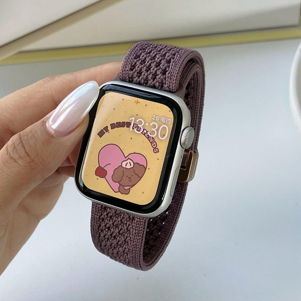 Watch Strap for Apple Watch 10 Ultra-Double Loop Woven Breathable Nylon Watch Band Magnetic Buckle for iWatch 10/9/8/7/6/5/4/3/2/1/SE/Ultra2 49mm 45mm