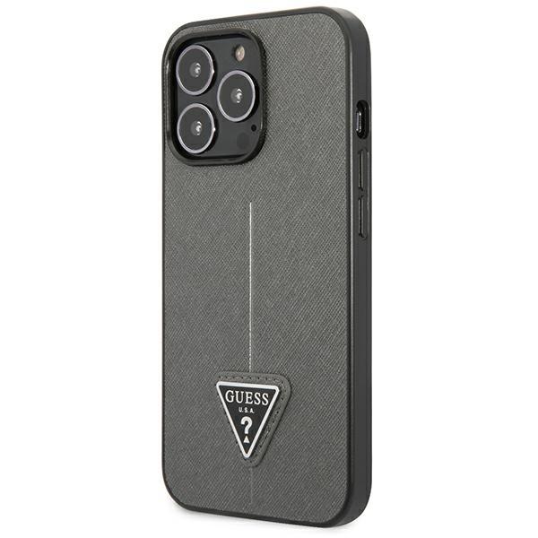 Guess Guhcp13Xpsatlg Iphone 13 Pro Max6,7 Srebrny/Silver Hardcase Saffianotriangle Logo