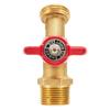 AEE4-Outdoor Garden Hose Faucet Ball Valve Hose Bibb Shut Off Valve 3/4Inch Male NPT X 3/4Inch Male GHT Threaded Spigot