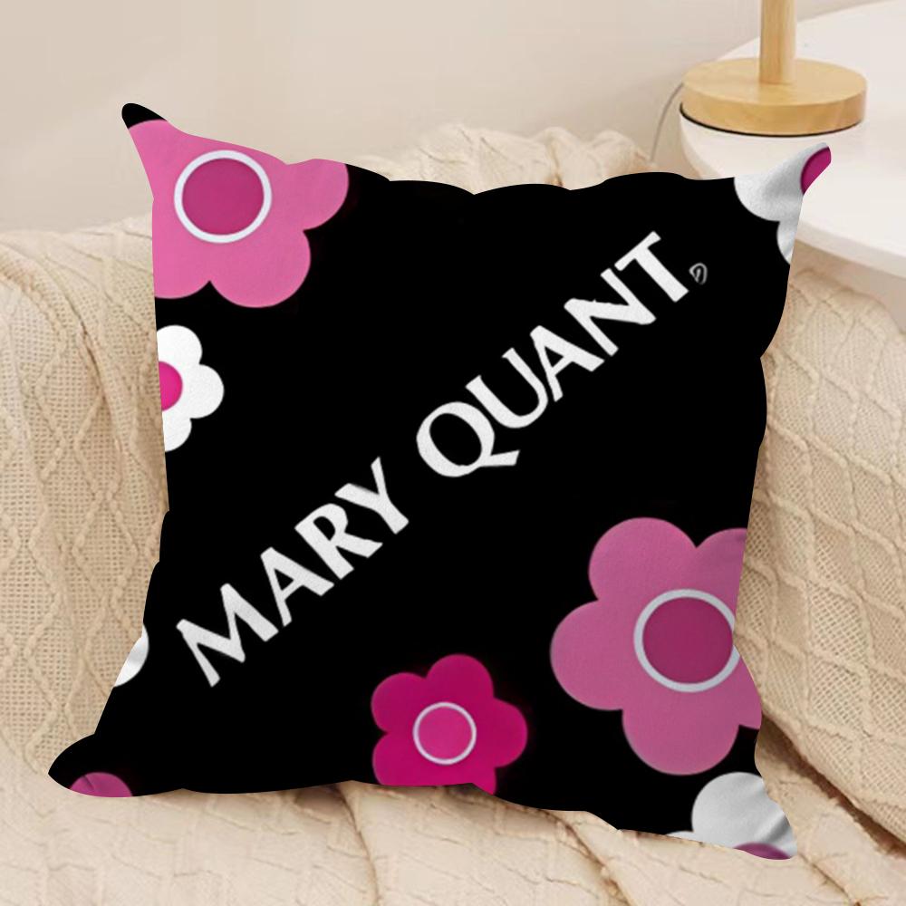 Coole MMary QQuant Kissenbezüge Kurzer Plüsch Beidseitiger Druck Quadratische Kissenbezüge für Sofa Heimkissen Dekoration