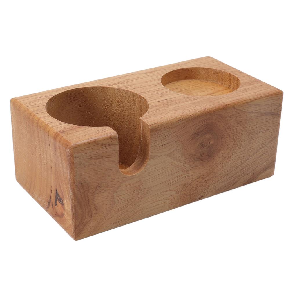 Wooden Coffee Protafilter Stand Holder Coffee Tamper Holder Stand Tamping Station