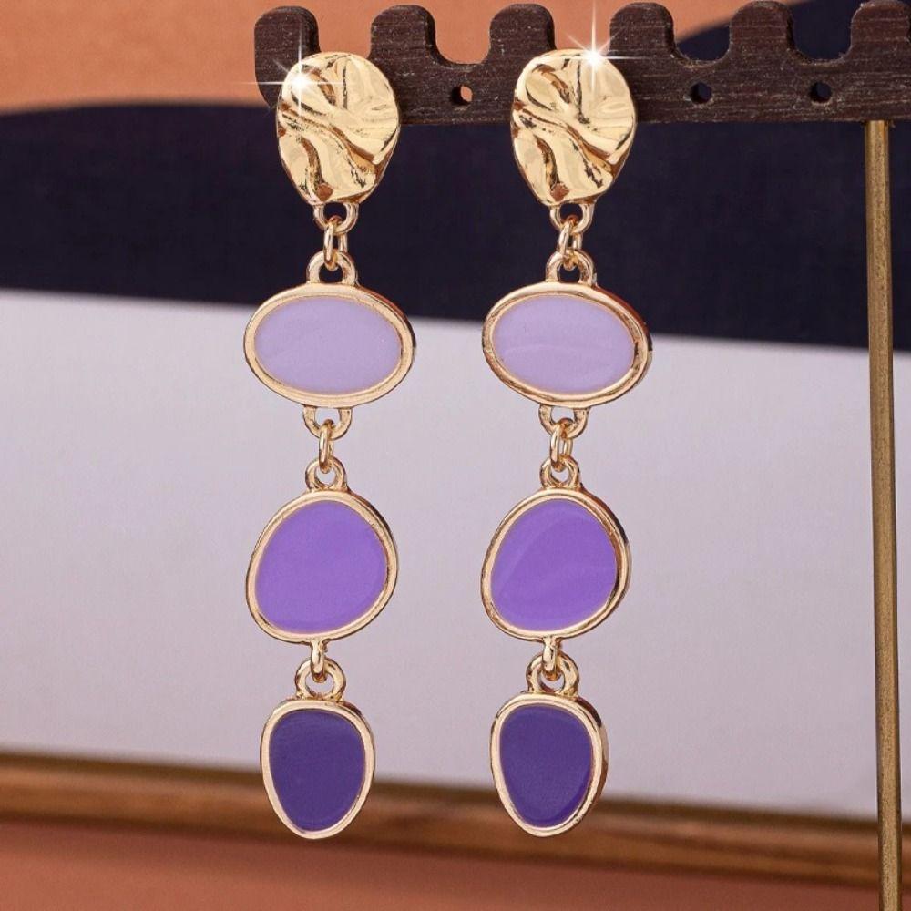 Casual Vintage Earrings Niche Design Contrasting Earrings Trendy Colored Earrings Gifts