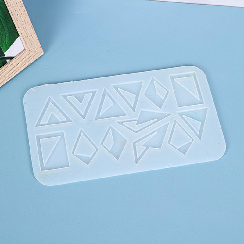 Silicone Earrings Mold Diamond-shaped Earrings Pendant Mold Resin Casting Mold Craft Tools Suitable for Women Girls