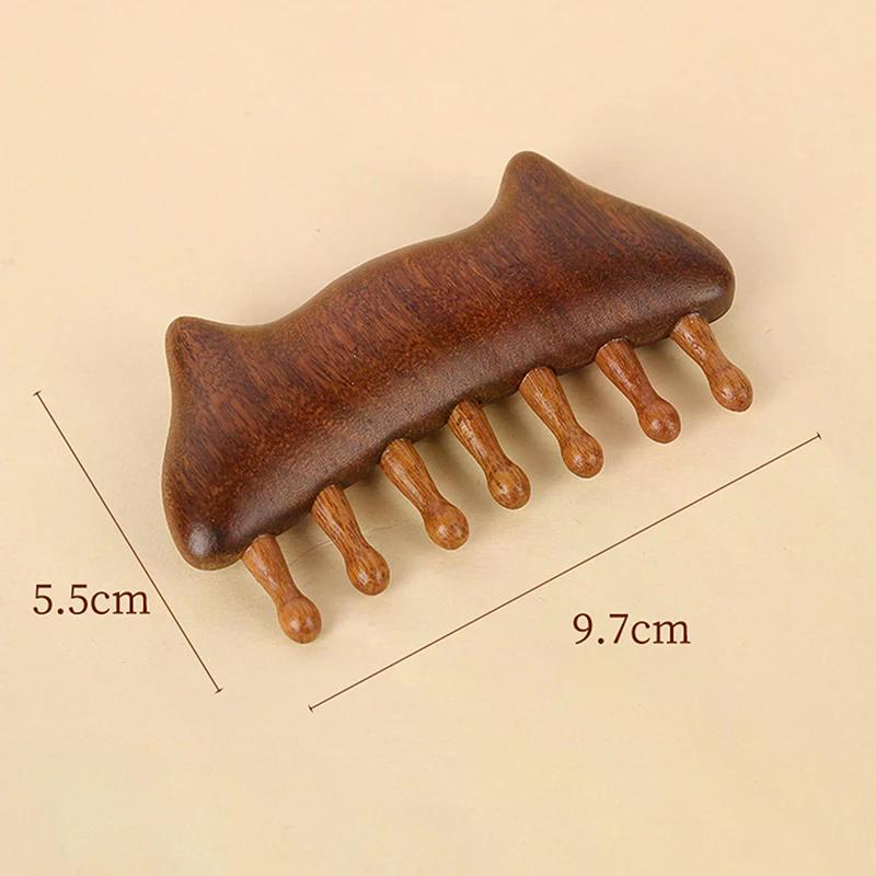 Sandalwood Meridian Massage Comb Wooden Therapy Massage Comb Circular Tooth Scalp Point Massage Brush Relive Relaxation