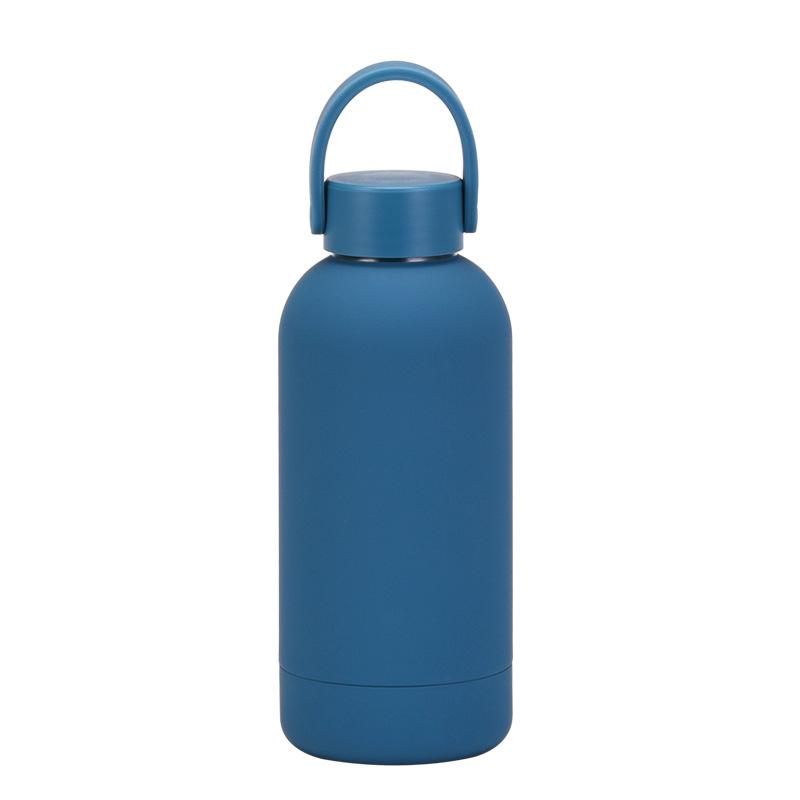 350ml Doppelschichtige Edelstahl-Thermosbecher Tragbarer Griff Einfache Kleine Öffnung Sport-Wasserflasche Outdoor-Wasserbecher