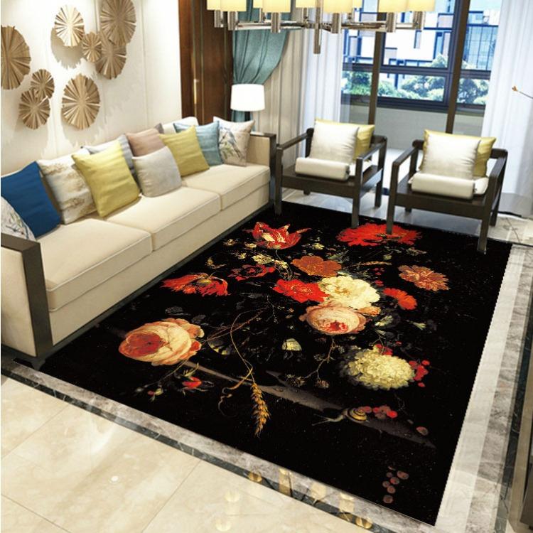 European Style Living Room Carpet Bedroom Bedside Carpet Dining Room Carpet Floor Mat Balcony Door Mat