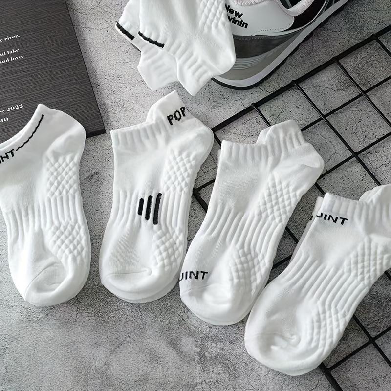 7pairs White Stretch Athletic Socks - Breathable and Moisture-Wicking for Daily Casual and Sports Use. Comfortable