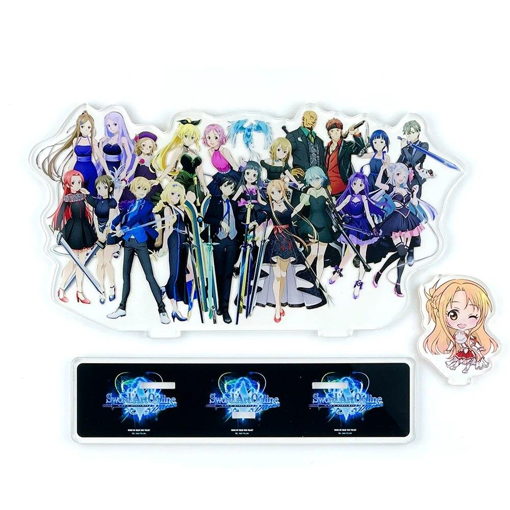 BIG SIZE Sword Art Online SAO Group Kirito Asuna Yui Leafa Shino Eugeo GM Acrylic Stand Standee Toy Figure