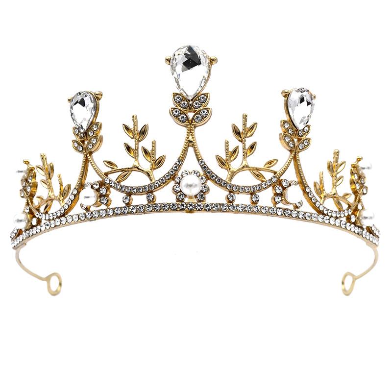 

Корейская свадебная тиара, свадебное платье, аксессуары, корона принцессы из бисера ручной работы, тиара, корона