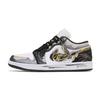 Jordan Air Jordan 1 Lucifer Abriebfest Niedrig geschnitten Vintage Basketballschuhe Unisex Schwarz Gold 553558-081(Team1576-)
